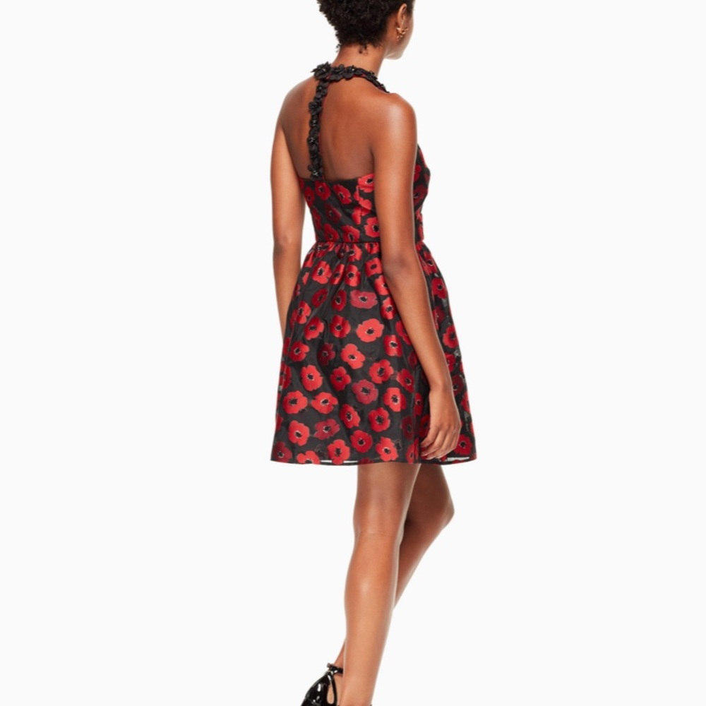 Kate Spade Poppy Jacquard Cocktail Dress
